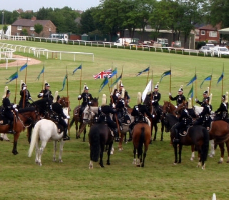 Display by the Mounted Department Merseyside Police for the pensioners reunion at Aintree Racecourse - July 2009